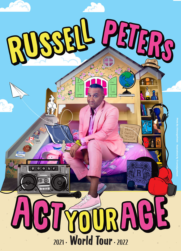 Russell Peters Act Your Age World Tour Official Poster