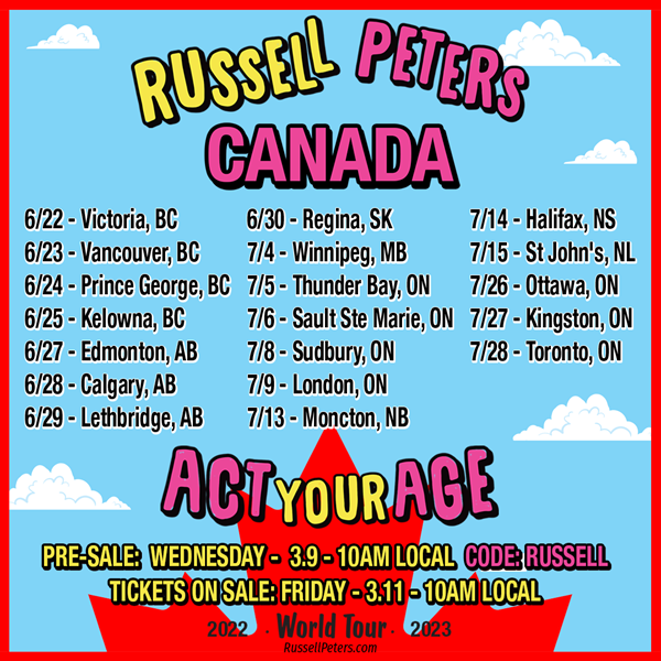 Russell Peters Canada Tour Dates
